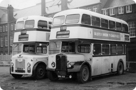 Sheffield Corporation AEC Regent III and Leyland Titan PD2 Sheffield Corporation AEC Regent III and Leyland Titan PD2