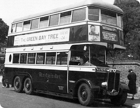 1933 Sunbeam Sikh with 64-seat Christopher Dodson bodywork, owned by Westminster Omnibus Co.